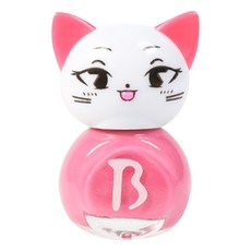 Bablie 兒童美甲 貓咪可撕拉指甲油, 親水性, 無刺激性, 超顯色高光澤, 粉色, 4ml, 1瓶