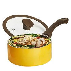 Dr.HOWS Glow感應爐適用單柄湯鍋, 1個, 18cm, 黃色