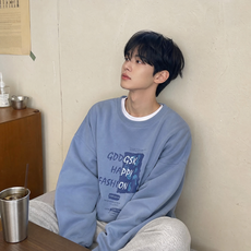 Starbean 男士寬鬆印花大學T