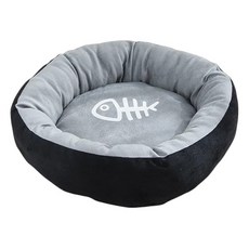 毛皇上 蛋塔窩 貓狗通用寵物床, 灰黑色, 1個