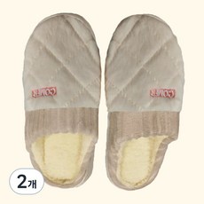 데이소이 따뜻하고 포근한 털슬리퍼 거실화, 화이트, 2개