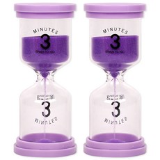 POPO FANCY 迷你3分鐘沙漏組 2入, 紫色的