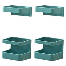 Newlip 免鑽孔迷你雨傘架, 2個, 藍綠色