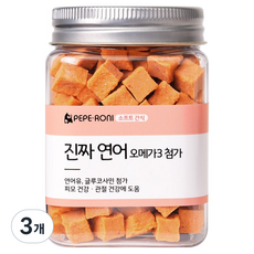 페페로니 강아지 진짜 오메가3 져키, 연어, 180g, 3개