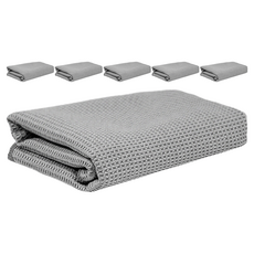 World Clean 鬆餅格超細纖維毛巾 灰色, 6個