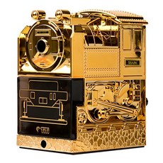 TiTi Hi Sharpa 削鉛筆機 KI-200G 金色, 手動復古火車造型, 學生辦公室文具, 1個