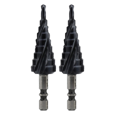 3F SUS用 TiAIN 塗層階梯鑽 HSS-Co, 2個