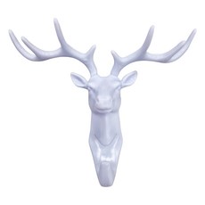 工藝無痕掛勾 19 x 15cm 鹿角 3個, 白色, 1組