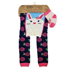 ZOOCCHiNi 包屁褲襪 柔軟材質搭配卡通圖案 褲襪一體 舒適高彈力, 12~18m, 兔子