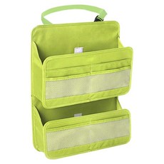 E.City 掛式車用多功能椅背雙層收納袋, 1個, 綠色