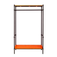 dayneeds 日需百備 松木 烤漆二層單桿衣櫥, 黑色 柚木色