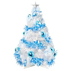 摩達客耶誕 特仕幸福型裝飾聖誕樹 冰雪銀藍系配件 YS-HWT2203001, 白色