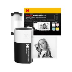 코닥 메모샷 ERA 디지털 토이 카메라 + 카트리지 10p 번들 세트 화이트 MS100, 1세트