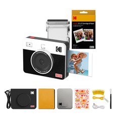 코닥 미니샷3 레트로 즉석카메라 C300R + 카트리지 + 액세서리 세트 화이트, 1세트