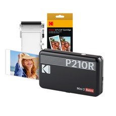 KODAK 柯達 Mini 2復古照片打印機照片顯影機 色帶 38入, 黑色, P210R