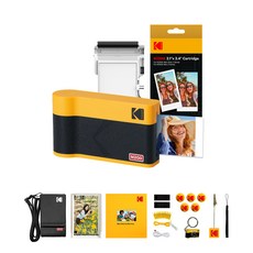 KODAK 柯達 Mini 2 ERA 相片印表機 M200 + 墨水匣 + 配件組, 黃色