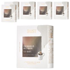 aLIST 手沖濾掛黑咖啡, 7g, 5包, 6盒