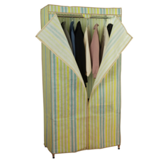 dayneeds 日需百備 輕型電鍍插管三層單桿衣櫥 180 x 90 x 45cm, 綠直條紋