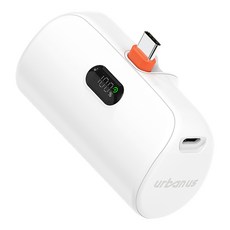 어반어스 LED 도킹형 보조배터리 고속충전 C 타입 PD 22.5W 6800mAh, 화이트, UB-PA70CP23W