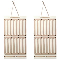 FaSoLa 萌妹髮式收納掛袋 2組, 咖啡色