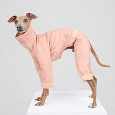 DOGGY STAR 義大利格雷伊獵犬衣服 IG衣服 彈性刷毛皮革連身衣, 粉紅色