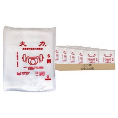 大力牌 HD耐熱袋 6兩袋 - 台灣製 食品級材質 適用於微波爐, 23 x 19cm, 10包