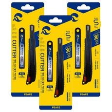 Peace Tools 30度美工刀組, 黑色 + 藍色, 3套