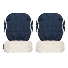 Manito 可拆式舒適混色防風保暖推車手套, Navy, 1雙