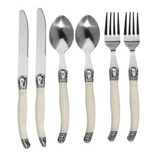 Cuisine de Maman Laguiole 餐具組 (奶油白), 乳白色, 1組, 湯匙 + 叉子 + 刀子