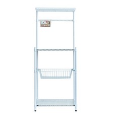 dayneeds 日需百備 輕型微波爐架 PP墊板+ 邊條+ 21cm掛架, 白色