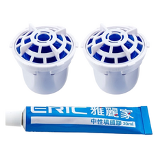 雙手萬能 防臭落水頭2件組 附矽利康 20ml 20g, 1組
