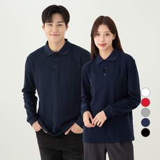 CARET PK長袖Polo衫, 海軍藍