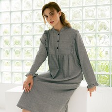 TERAWOOD 女款格紋高領連居家服