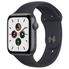 Apple 애플워치 SE, 44mm, GPS, 알루미늄, 스페이스 그레이 / 미드나이트 스포츠 밴드