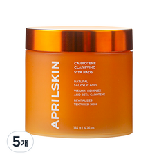 에이프릴스킨 캐로틴 클래리파잉 비타 패드 135g, 5개, 60매입