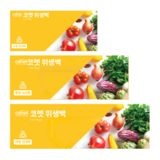 코멧 위생백 소형 100p + 중형 100p + 대형 100p 세트, 혼합, 1세트