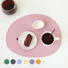 ade.l Big Pebble系列矽膠餐墊, 獨立粉紅色, 407*320mm