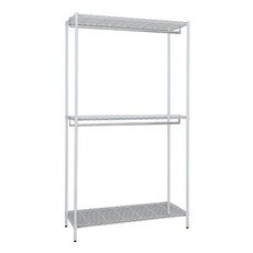dayneeds 日需百備 輕型烤漆雙桿衣櫥 3層, 白色
