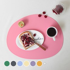 ade.l Big Pebble系列矽膠餐墊, 奶油粉色, 407*320mm