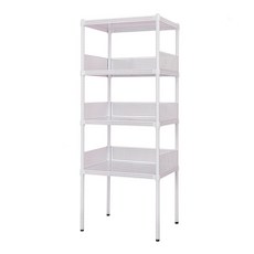 dayneeds 日需百備 極致美學烤漆架 含圍籬組, 白色, 4層