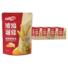 Cadina 卡迪那 95度C波浪薯條 雙濃起司風味, 36g, 12個
