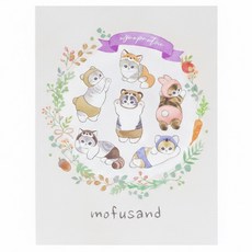 sun-star 貓福珊迪 mofusand 可愛便利貼 辦公學習記事好幫手, 1本, 60張, 動物