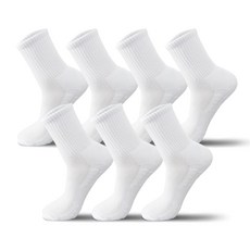 長跑習慣 三重氣墊長筒運動襪, 7個, 白色