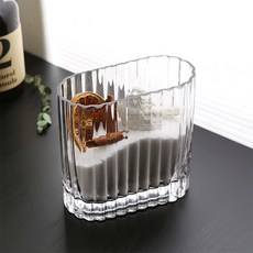 Samho Glass 粗款橢圓條紋玻璃花瓶 SH17021, 單一顏色