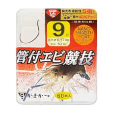 gamakatsu G-HARD V2 管付エビ 競技蝦鉤, 60個裝, 1包