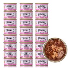 펫스토리로얄 프리미엄 전연령 고양이 캔 사료, 연어+참치, 85g, 24개