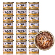 펫스토리로얄 전연령 고양이 프리미엄 로얄 습식캔, 참치+게살, 85g, 24개