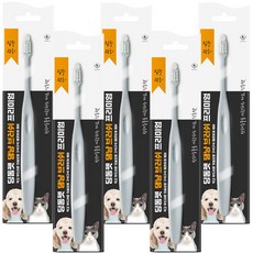 DING DONG PET 高級寵物貓狗牙刷, 單一顏色, 5個