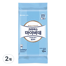 마이비데 클린케어 화장실용 비데물티슈 휴대형, 55g, 10매, 2개