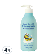 퍼니피아 해피덕 올인원 워시, 500ml, 4개